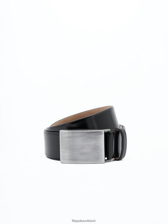 Men Filippa K Black Placket Buckle Belt Accessory 66L84490