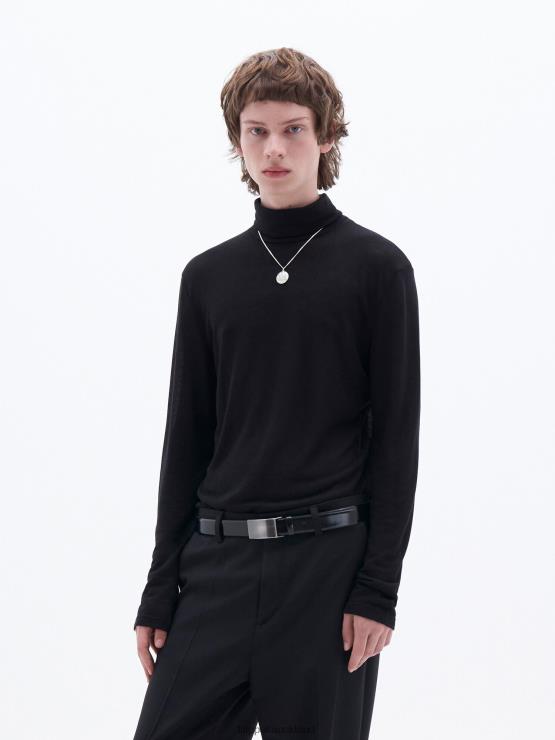 Men Filippa K Black Placket Buckle Belt Accessory 66L84490