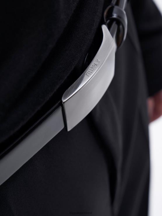 Men Filippa K Black Placket Buckle Belt Accessory 66L84490