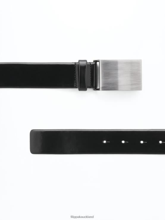 Men Filippa K Black Placket Buckle Belt Accessory 66L84490