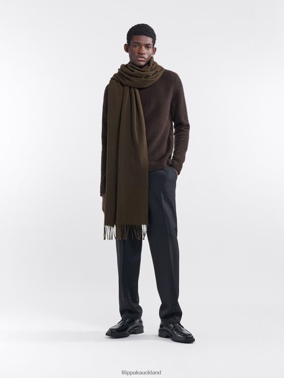 Men Filippa K Ginger Brown Cashmere Blend Scarf Accessory 66L84481