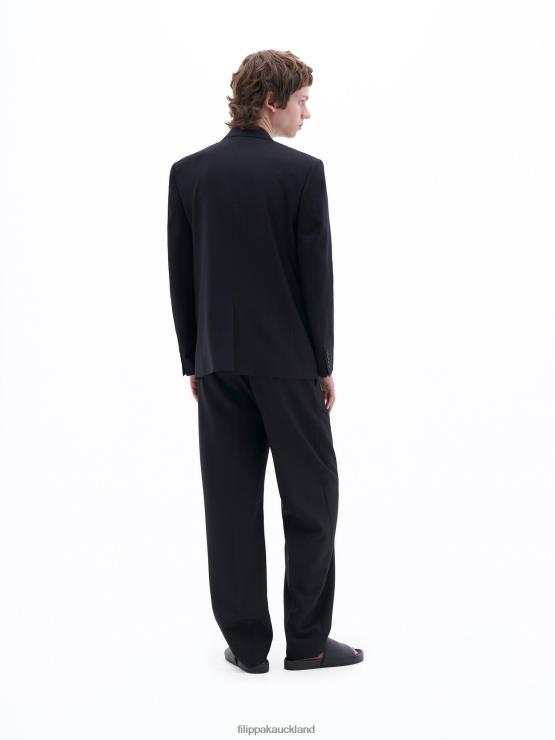 Men Filippa K Black Tailored Wool Blazer Apparel 66L84349
