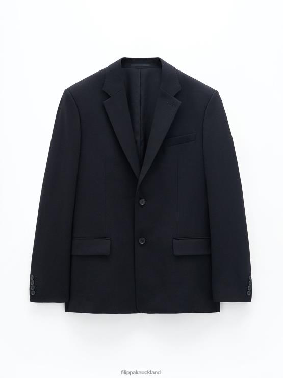 Men Filippa K Black Tailored Wool Blazer Apparel 66L84349