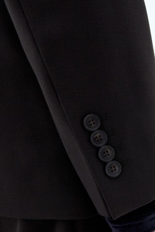 Men Filippa K Dark Chocolate Boxy Wool Blazer Apparel 66L84343