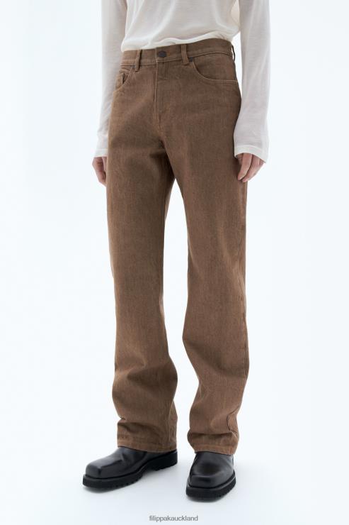 Men Filippa K Cane Brown Bootcut Jeans Apparel 66L84408