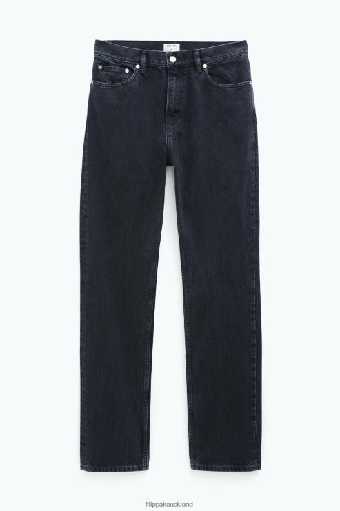 Men Filippa K Charcoal Black Classic Straight Jeans Apparel 66L84407