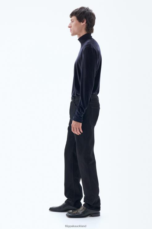 Men Filippa K Night Black Classic Straight Jeans Apparel 66L84403