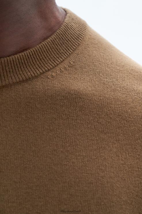 Men Filippa K Bronze Green Cotton Merino Sweater Apparel 66L84264