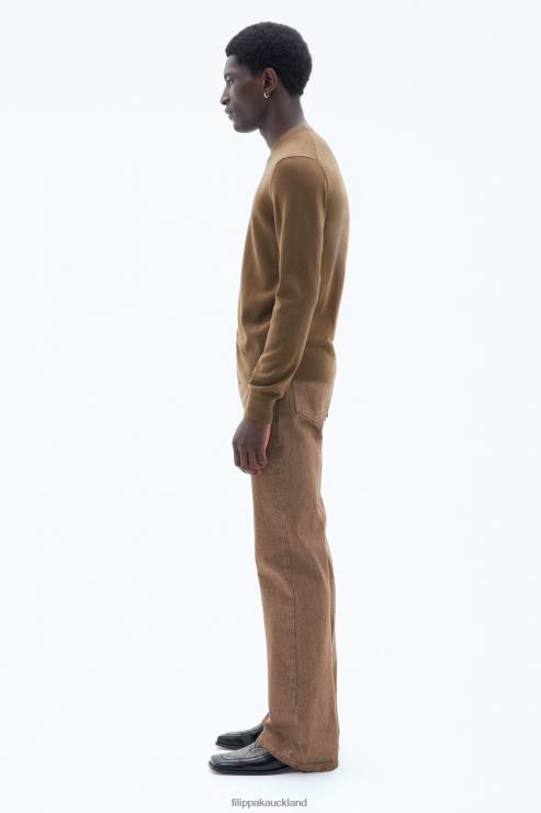 Men Filippa K Bronze Green Cotton Merino Sweater Apparel 66L84264