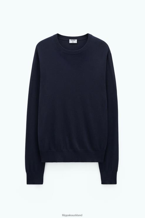 Men Filippa K Navy Merino Sweater Apparel 66L84275
