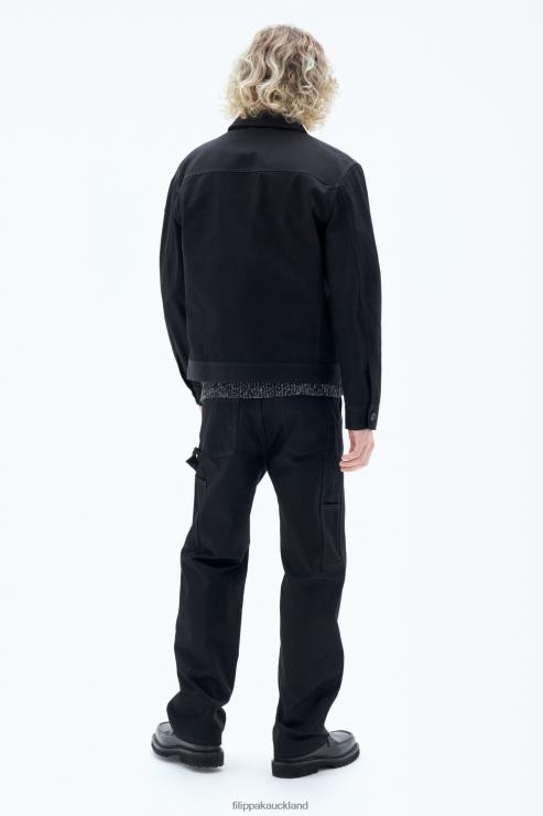Men Filippa K Black Cotton Workwear Jacket Apparel 66L84262