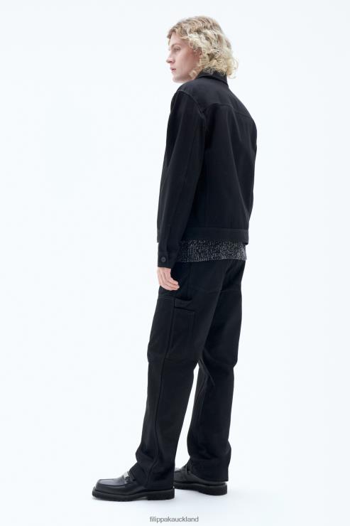 Men Filippa K Black Cotton Workwear Jacket Apparel 66L84262