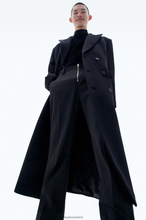 Men Filippa K Black Double Breasted Wool Coat Apparel 66L84260