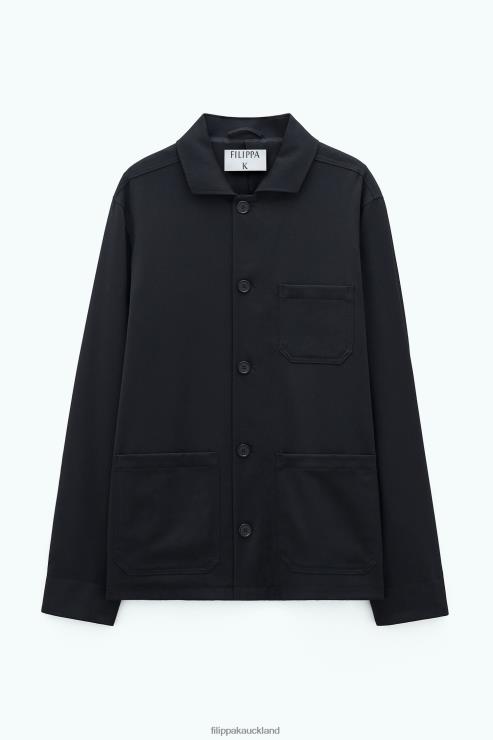 Men Filippa K Black Louis Gabardine Jacket Apparel 66L84261