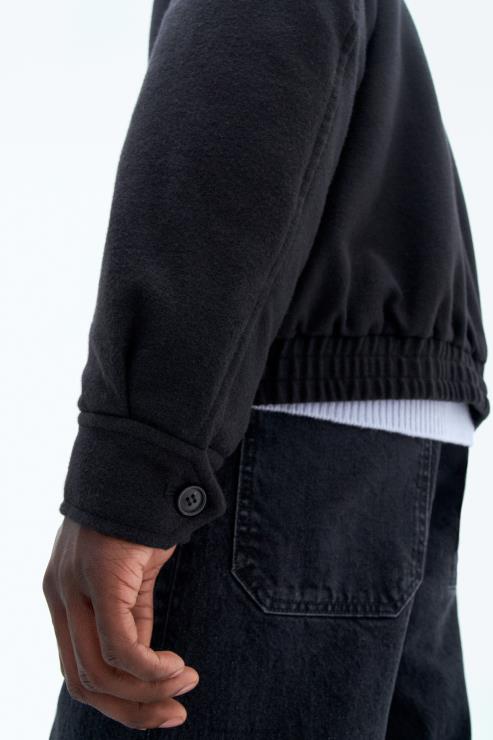 Men Filippa K Black Wool Bomber Jacket Apparel 66L84253
