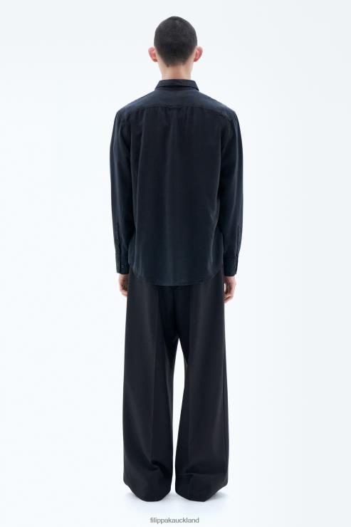 Men Filippa K Almost Black Zachary Shirt Apparel 66L84395