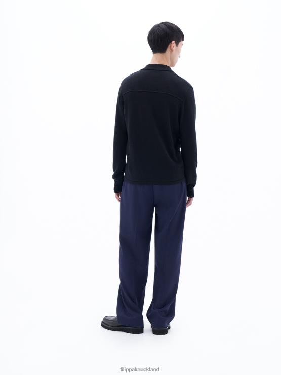 Men Filippa K Black Cotton Linen Knitted Shirt Apparel 66L84271