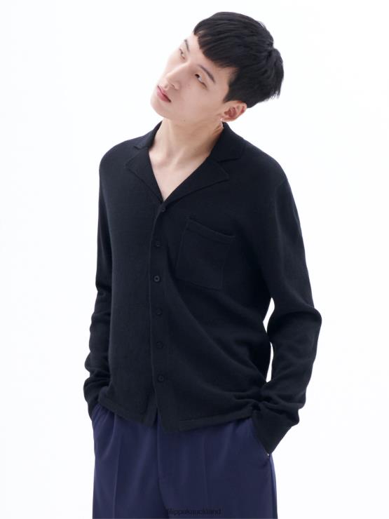 Men Filippa K Black Cotton Linen Knitted Shirt Apparel 66L84271