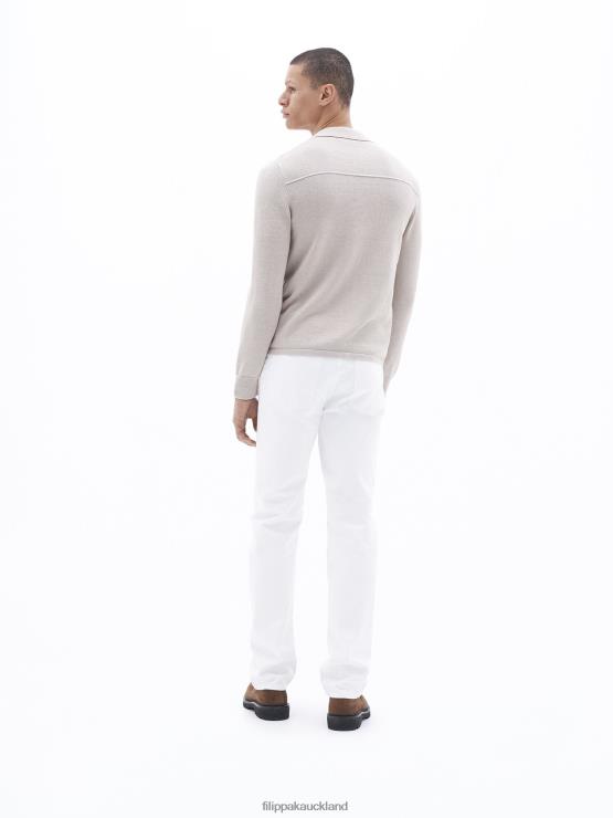 Men Filippa K Dusty Beige Cotton Linen Knitted Shirt Apparel 66L84282