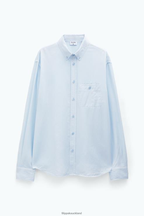 Men Filippa K Ice Blue Zachary Shirt Apparel 66L84398