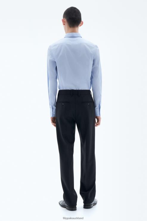 Men Filippa K Light Blue Paul Stretch Shirt Apparel 66L84390