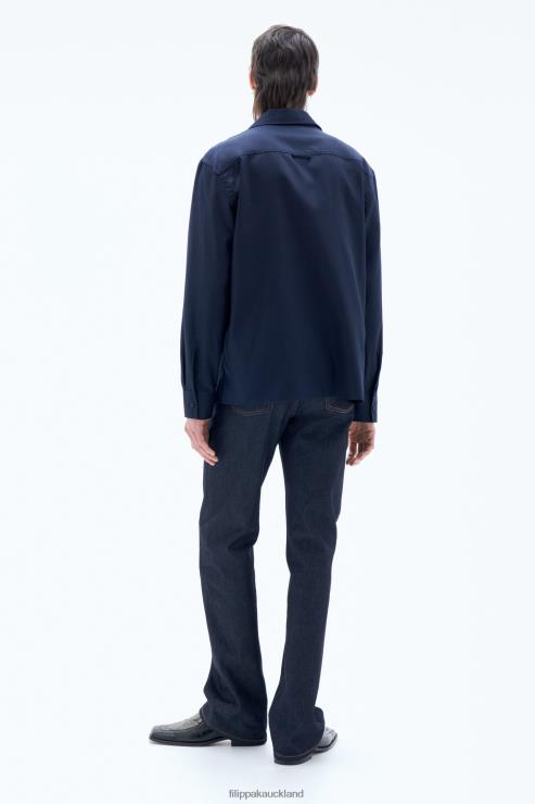 Men Filippa K Navy Resort Shirt Apparel 66L84380