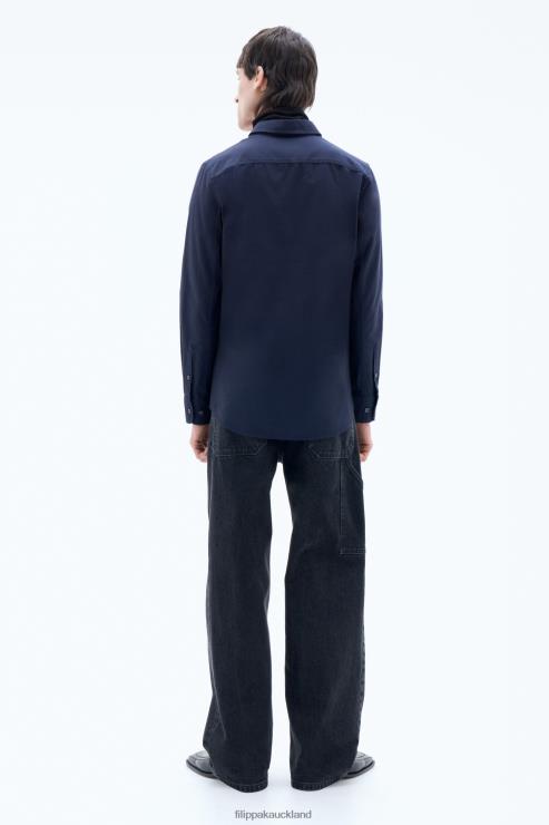 Men Filippa K Navy Tim Oxford Shirt Apparel 66L84388