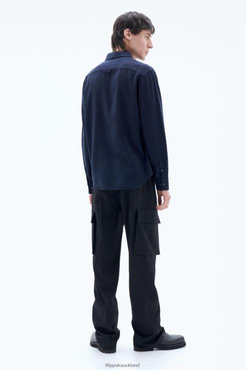 Men Filippa K Navy Zachary Shirt Apparel 66L84384