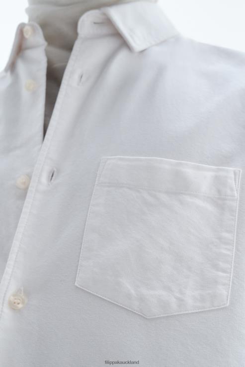 Men Filippa K White Tim Oxford Shirt Apparel 66L84386