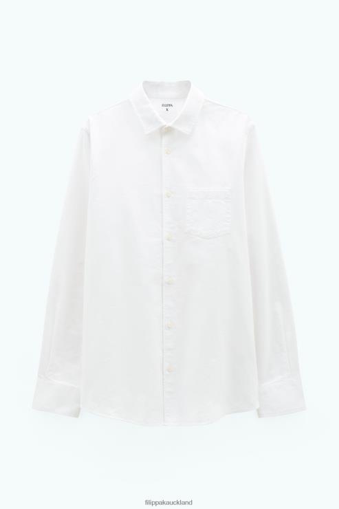 Men Filippa K White Tim Oxford Shirt Apparel 66L84386