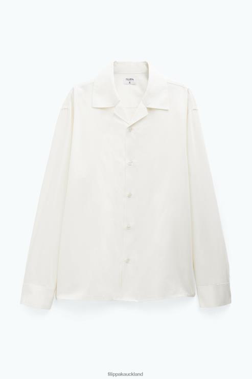 Men Filippa K Winter White Resort Shirt Apparel 66L84387