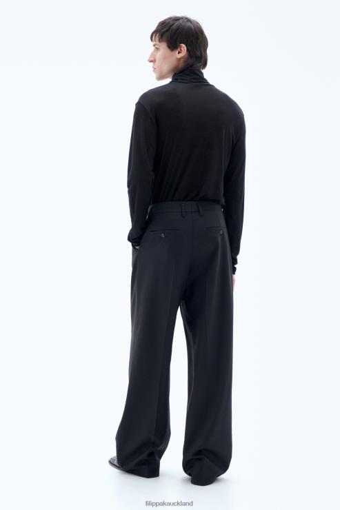 Men Filippa K Black Jersey Roller Neck Top Apparel 66L84303
