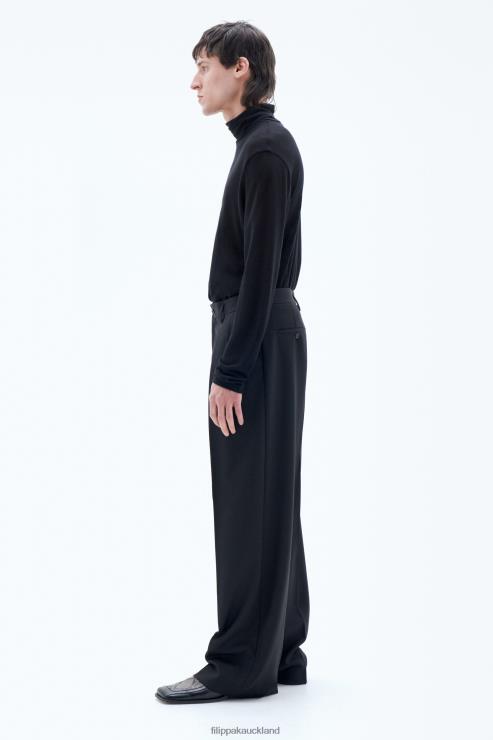 Men Filippa K Black Jersey Roller Neck Top Apparel 66L84303