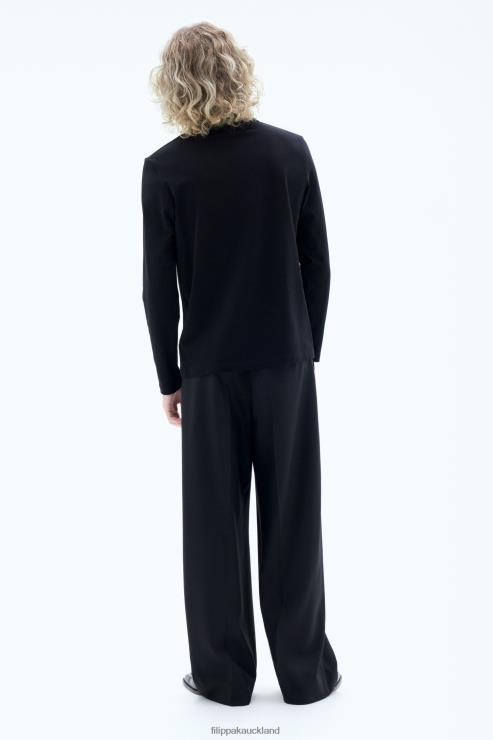 Men Filippa K Black Luke Stretch Polo Shirt Apparel 66L84334