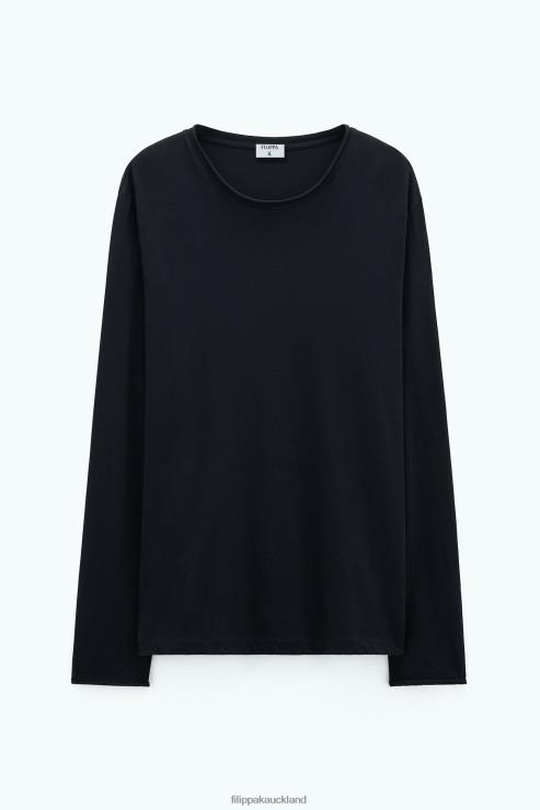 Men Filippa K Black Roll Neck Longsleeve Apparel 66L84336
