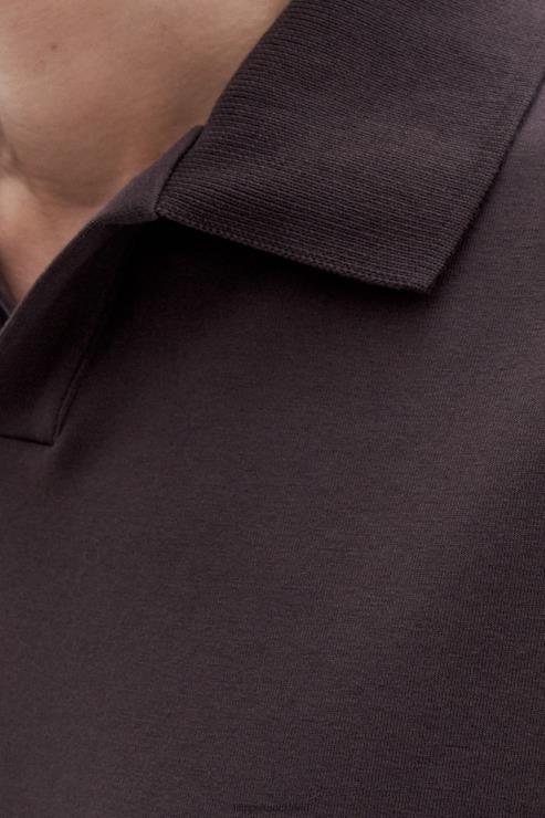 Men Filippa K Dark Chocolate Stretch Cotton Polo T-Shirt Apparel 66L84327