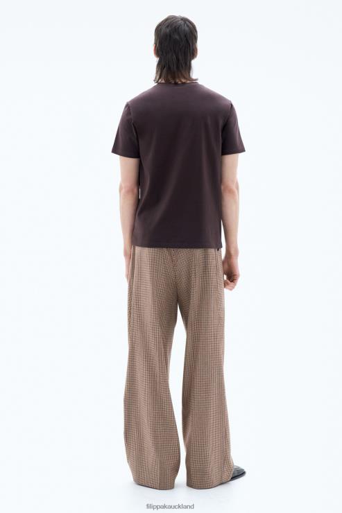 Men Filippa K Dark Chocolate Stretch Cotton Tee Apparel 66L84309