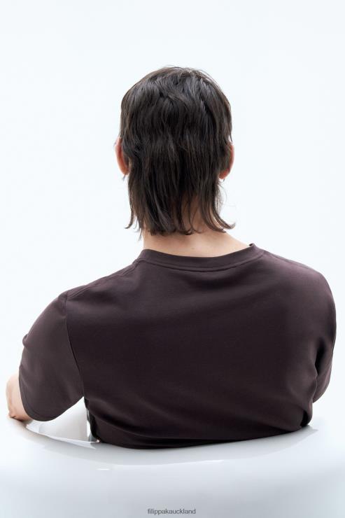 Men Filippa K Dark Chocolate Stretch Cotton Tee Apparel 66L84309
