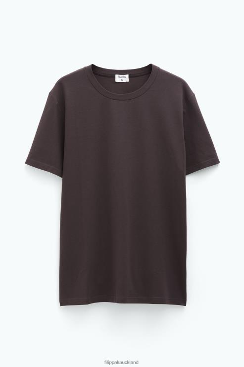 Men Filippa K Dark Chocolate Stretch Cotton Tee Apparel 66L84309
