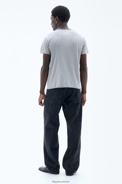 Men Filippa K Feather Grey Roll Neck Tee Apparel 66L84310