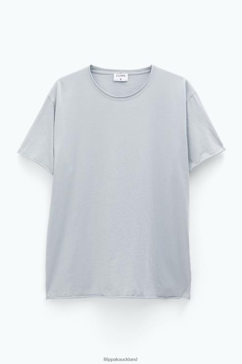 Men Filippa K Feather Grey Roll Neck Tee Apparel 66L84310