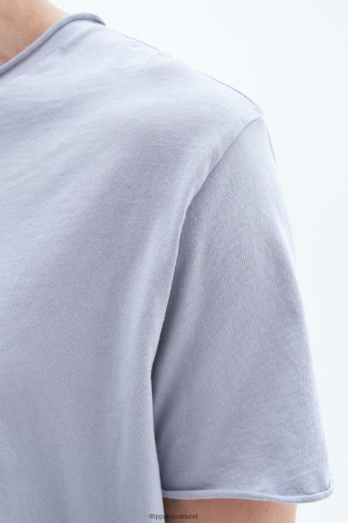 Men Filippa K Fog Blue Roll Neck Tee Apparel 66L84318