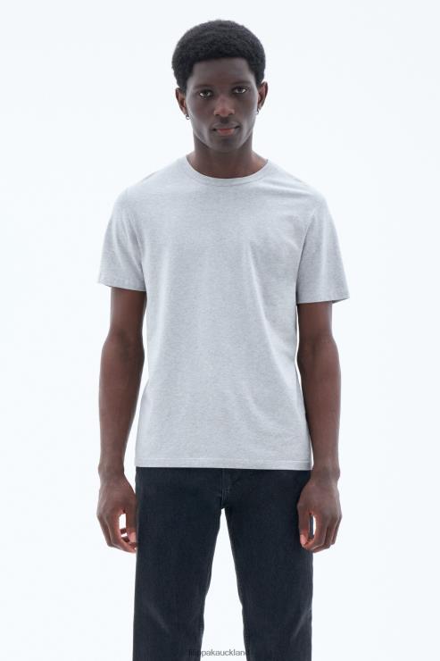 Men Filippa K Light Grey Melange Stretch Cotton Tee Apparel 66L84316