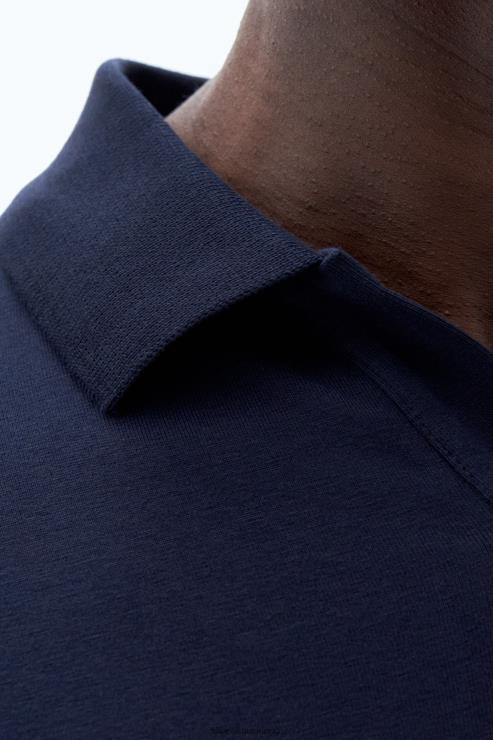 Men Filippa K Navy Stretch Cotton Polo T-Shirt Apparel 66L84323
