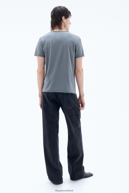 Men Filippa K Smoke green Roll Neck Tee Apparel 66L84301