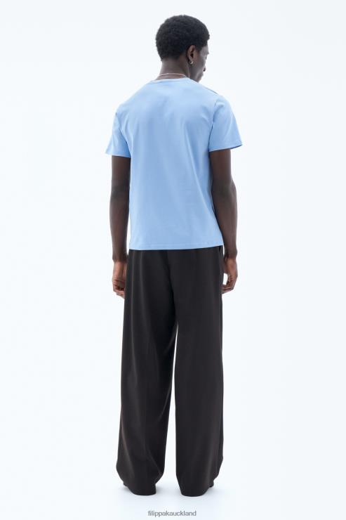Men Filippa K Turquoise Stretch Cotton Tee Apparel 66L84321