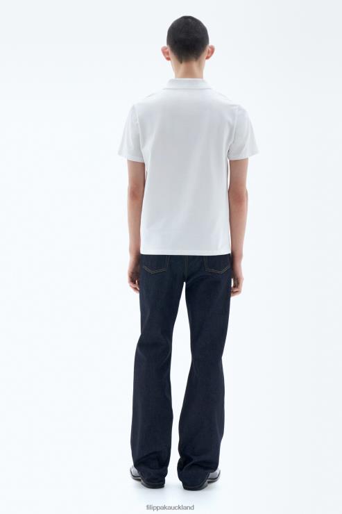 Men Filippa K White Stretch Cotton Polo T-Shirt Apparel 66L84314