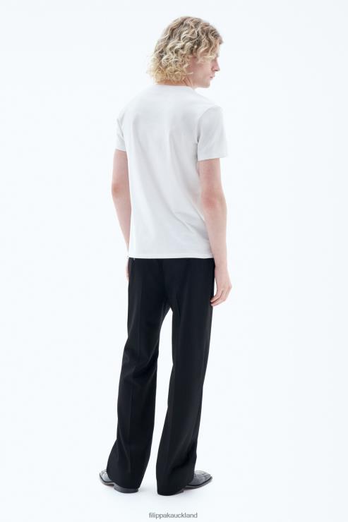 Men Filippa K White Stretch V-Neck Tee Apparel 66L84320