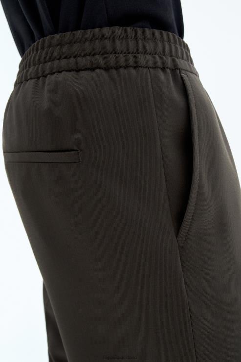 Men Filippa K Dark Forest Green Relaxed Wool Trousers Apparel 66L84371