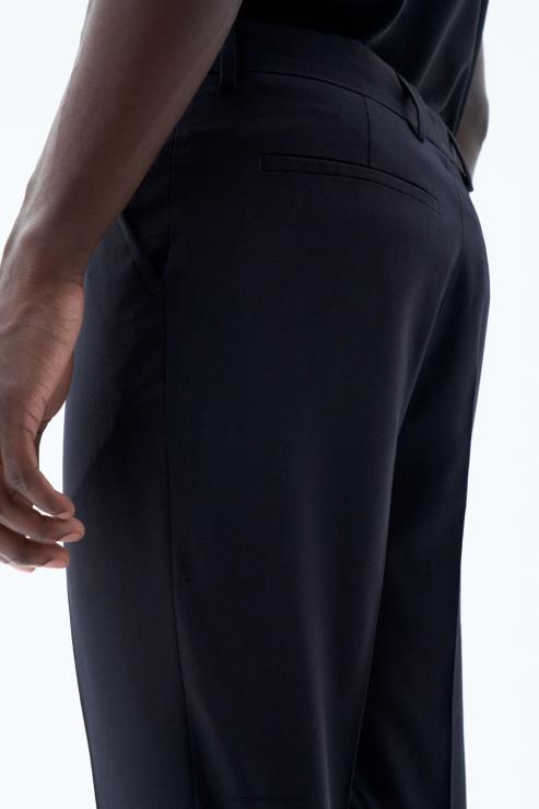 Men Filippa K Dark Navy Liam Wool Trousers Apparel 66L84373
